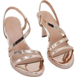 Naturalizer Brenta strappy dress sandals rose gold slingback heel US 11M EU 42